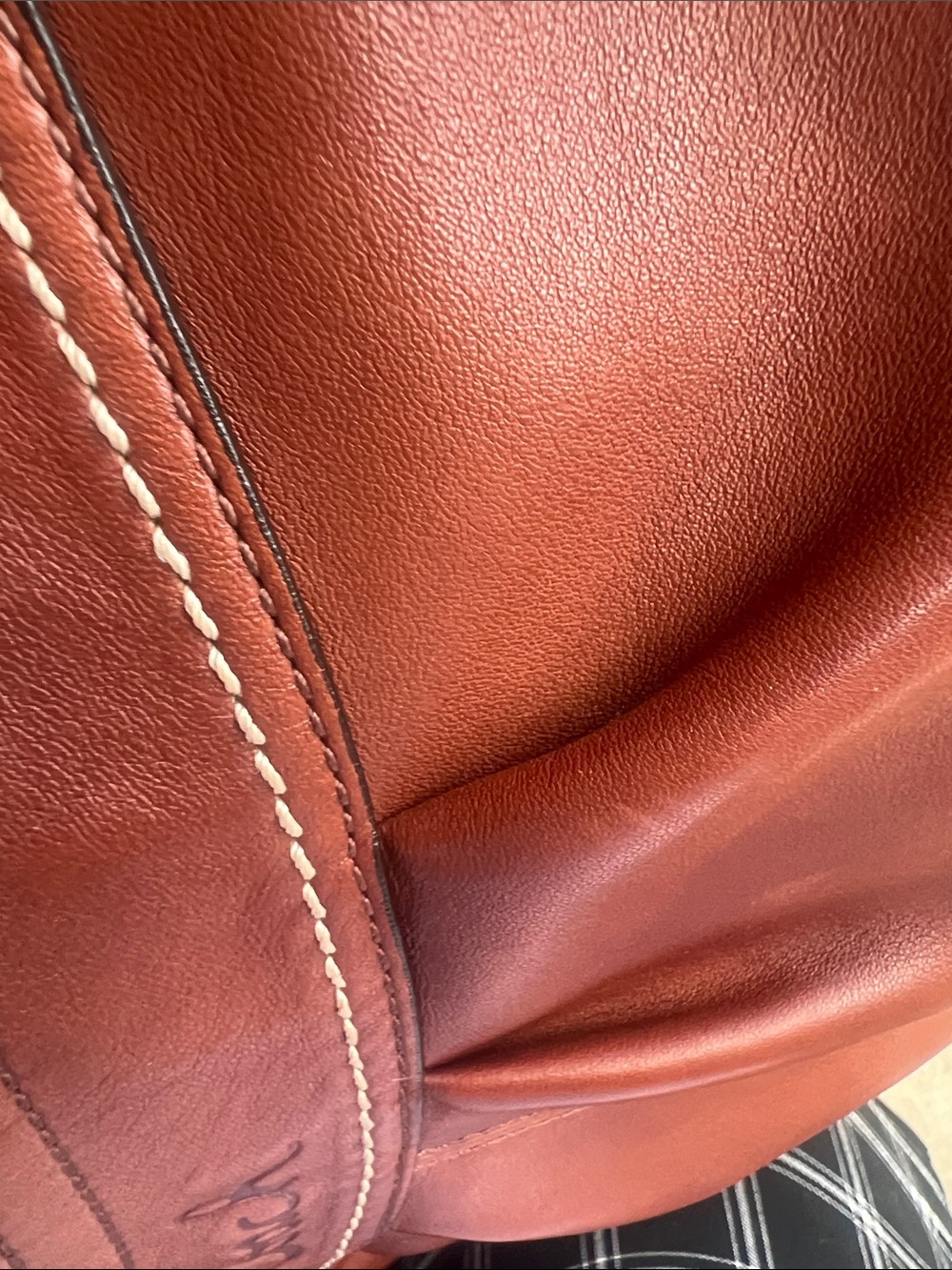 Coach F13730 Soho Pleated rustic cognac pleated saddle/Hobo Bag - Picture 11 of 13